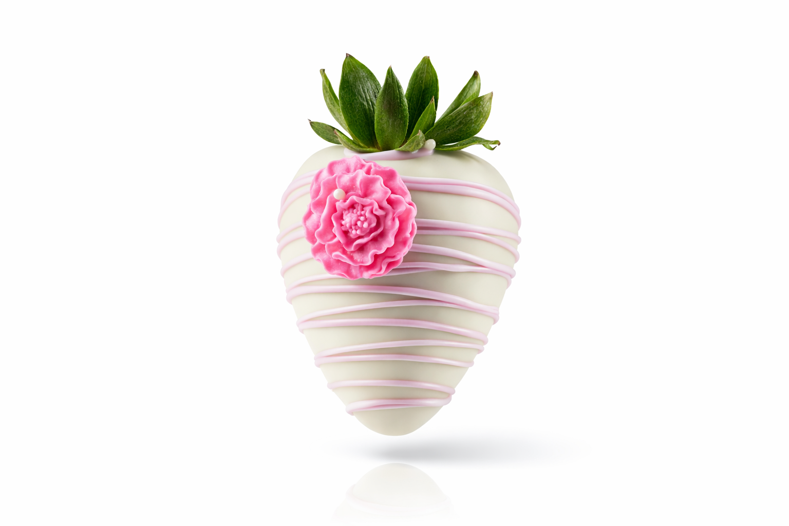 Fraise chocolat blanc logo doré